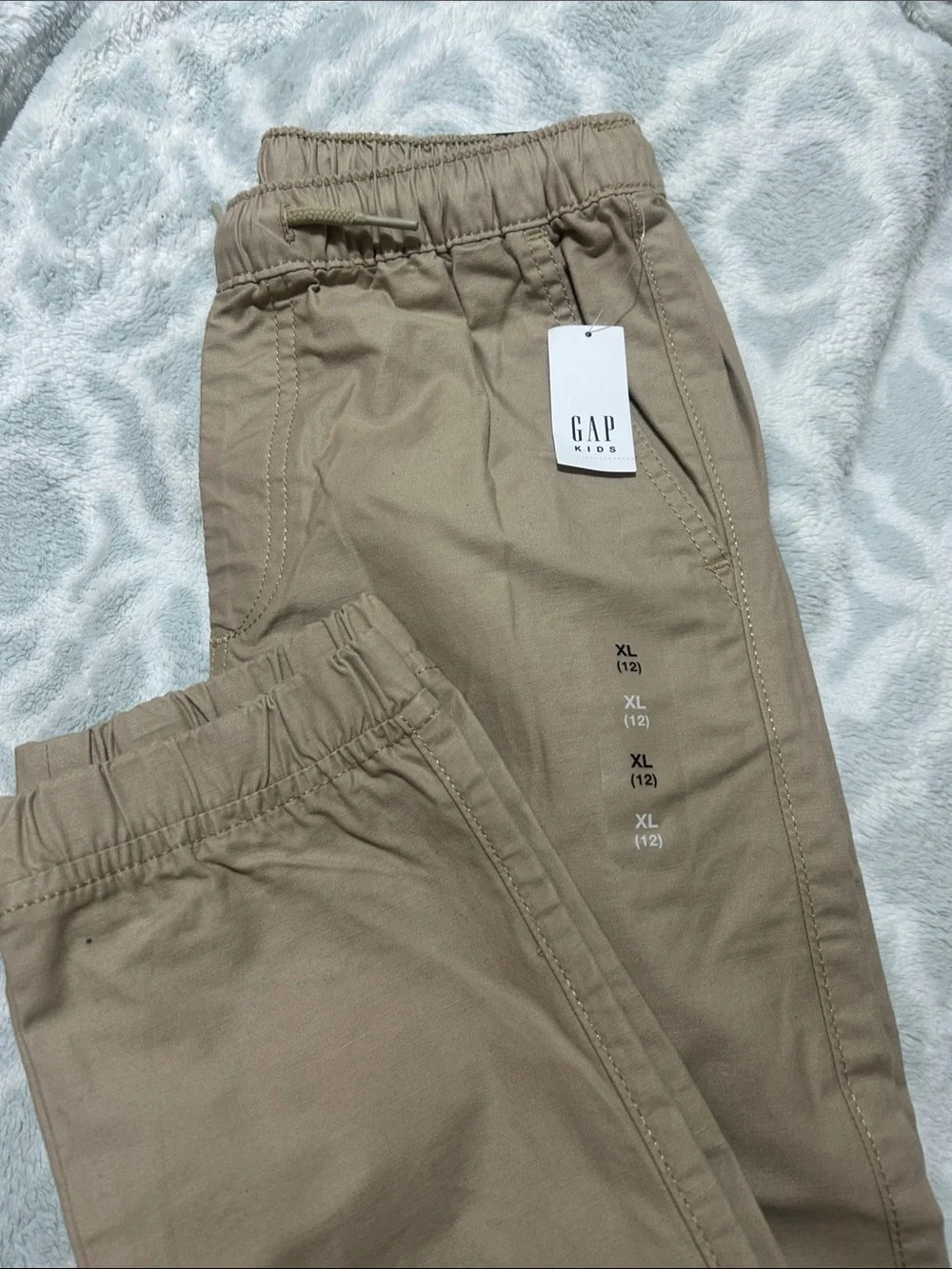Kids Khaki Elastic Waist Pants school uniforms